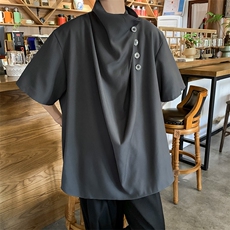 F277-P45夏季日系简约半袖体恤港风潮ins宽松纯色短袖t恤男现货，男装T恤，星座512-6