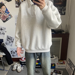 抖音得物高品质二开 26春装美式高街结构设计POLO翻领卫衣外套W77图片