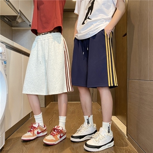 2025夏季新款美式运动条纹宽松卫裤短裤B315-K25739-特p30控58图片
