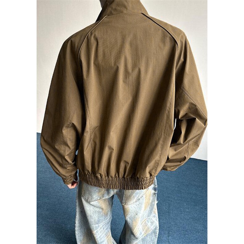 高品质春装新款老钱风美式高街解构立领棒球服飞行夹克休闲外套潮,男装夹克,电商A486