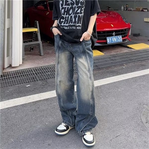 青春流行ins男直筒水洗牛仔裤T1664 P53图片