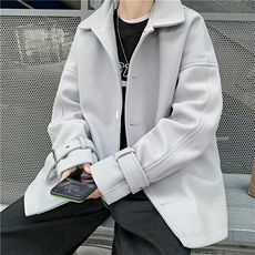 单排扣新款港风流行男西装领毛呢Y222P63，男装毛呢大衣，星座1116-2