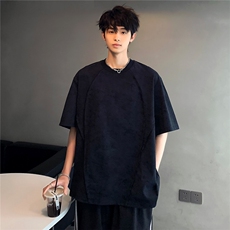 美式吊染百搭街头时尚短袖宽松短袖2026新款脏脏款T恤T806-P38，男装T恤，电商C307