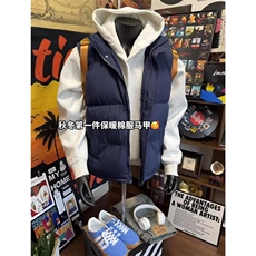 现货5W件冬季三防硬挺boxy短款立领棉衣马夹外套加厚马甲保暖棉服，男装棉衣，电商A486-1