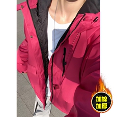 现货5W件冬季三防美式boxy解构连帽雪山冲锋衣棉衣男女棉服厚外套，男装夹克，电商A443