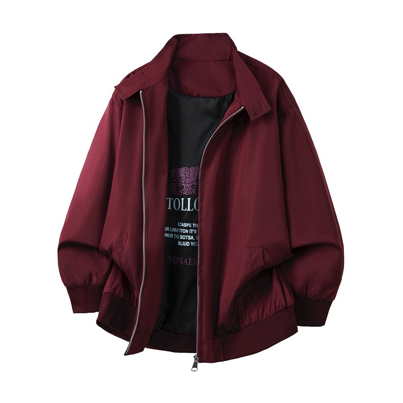 JK739-尺码M-3XL-特P60-美式立领夹克休闲高级感纯色外套,男装夹克,星座1811B
