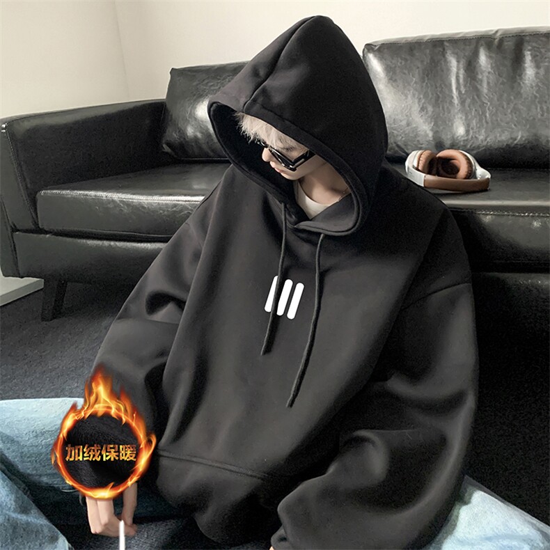 抖音供货、重磅360克现货加绒印花连帽卫衣HD019-1-LMWY4438-P40,男装卫衣,电商019-1