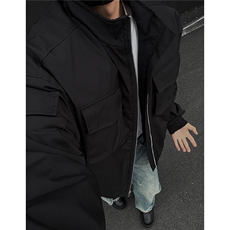 冬季新款多口袋工装立领棉衣外套美式休闲夹棉加厚棉服D393P100，男装棉衣，电商A335-1（原A458）