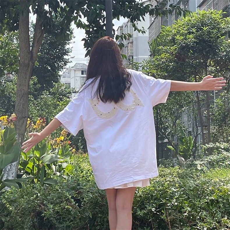 万针全刺绣工艺抖音得物高品质260克重磅纯棉双纱美式高街短袖T恤,男装T恤,电商A486