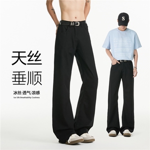 抖音品质夏季新款冰丝透气cleanfit微喇牛仔裤B315-K671-P55控78图片