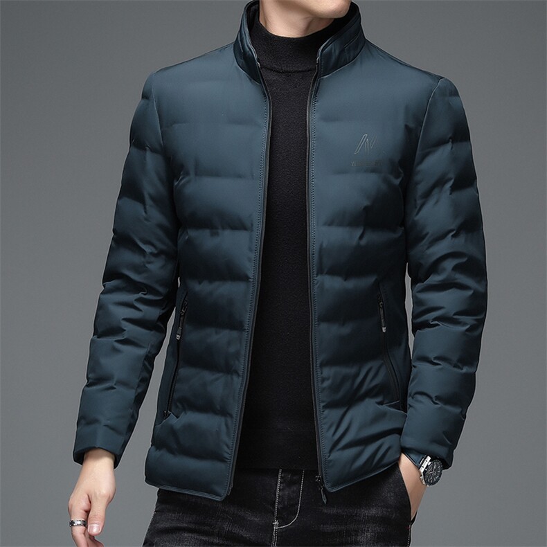 羽绒服男士2023冬季新款商务休闲立领上衣厚款保暖中年男装外套,男装羽绒服,电商B212（原钱塘6029）