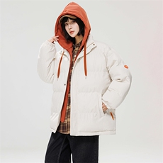 棉衣男三防冬季新款港风宽松连帽假两件加厚棉服914-4-WT08P70，男装棉衣，星座914-4