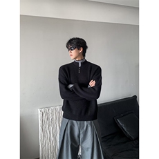 JY243-P52新款开衫毛衣美式复古休闲慵懒风V领针织衫男纯色外套，男装针织衫/毛衣，星座1501-3