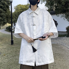 F234-P42夏季设计感潮牌休闲衬衣2024新款风短袖衬衫男现货，男装衬衫，星座512-6