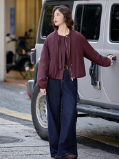 水衣源2798款纯色圆领飘带短款休闲宽松羽绒服女保暖外套，女装羽绒服，水衣源