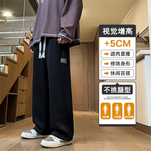【高品质】直筒裤2025秋季港风棉质休闲裤男潮流阔腿裤 k1-p58图片