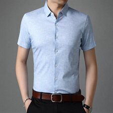 G88892021夏季新款长袖桑蚕丝衬衫男商务休闲男装，男装衬衫，电商B360