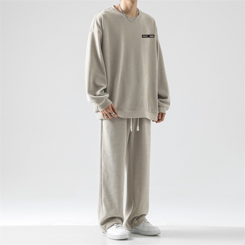 时尚休闲百搭套装加绒加厚直筒TZ817-常规特批98加绒特批118,男装休闲套装,星座718