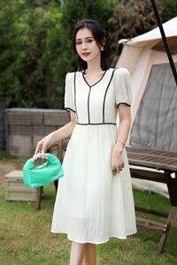 夏季连衣裙，泡泡纱系列款,女装连衣裙,雪飞诗