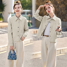 BAO海宁春季薄款皮衣外套女短款年轻时尚百搭仿绵羊皮皮夹克潮，女装皮衣，跑量工厂店