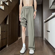 冰丝速干男裤夏季薄款免烫抗皱垂坠感高级休闲裤西裤子K28399-P33，男装休闲裤，星座1008