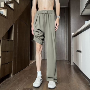 冰丝速干男裤夏季薄款免烫抗皱垂坠感高级休闲裤西裤子K28399-P33图片