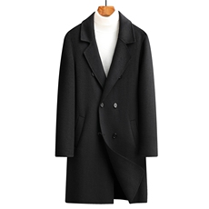 新款男士中长款双面呢羊绒呢子大衣309B-3-9933-P290，男装毛呢大衣，星座1409-3