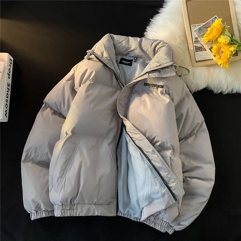 地毯美式潮流字母印花面包服白鸭绒羽绒服A247-YR214P195控258，男装羽绒服，电商A247