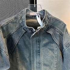 牛仔衬衫男秋季美式复古宽松外套潮牌高街工装上衣JK08625-P78，男装夹克，星座308B-1
