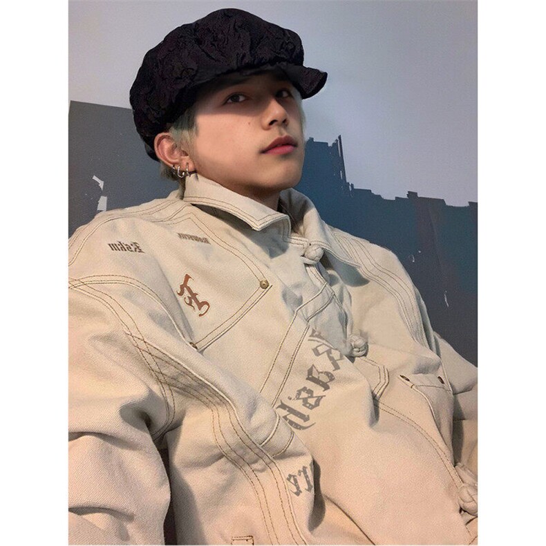 【有货】D6997-P88卡盛牛仔外套男秋2025新款设计感痞帅飞行夹克,男装夹克,星座603-2
