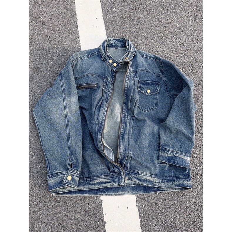 B221美式高街暗黑小众重工艺加厚牛仔外套SY2433-P95控129,男装工装外套,电商B221