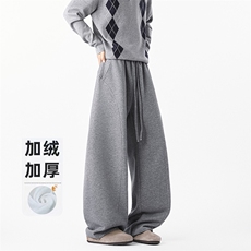 B258-K2939加绒45控98抖音品质弯刀卫裤65%棉35%聚酯纤维，男装休闲裤，电商B258