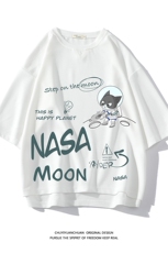 NASA联名同款春夏季七分袖t恤男大码五分袖男短袖中袖Q11187-P30，男装T恤，电商A040A