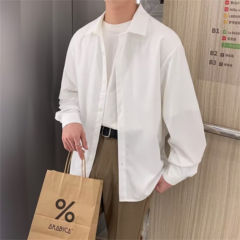 男春秋情侣宽松休闲衬衣FC12P28,男装衬衫,星座1116-2