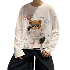 CX18-P25大码长袖t恤男春季新款打底衫男港风圆领卫衣男,男装T恤,电商B367