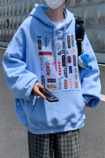 日系大码上新卫衣连帽套头衫男1无性别外套WY100P45控58，男装卫衣，电商A089-1