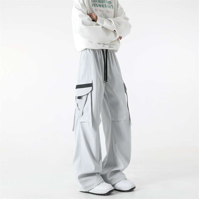 美式宽松大码弯刀阔腿工装裤直筒休闲裤xz405-k2004-P5579.9,男装工装外套,星座405