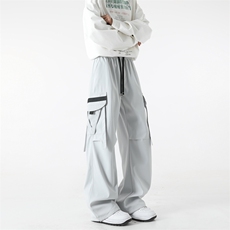 美式宽松大码弯刀阔腿工装裤直筒休闲裤xz405-k2004-P5579.9，男装工装外套，星座405