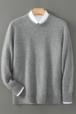 双股加厚羊毛衫男半高领加厚针织毛衣宽松衫25年打底衫，男装羊毛衫，雅邦羊绒