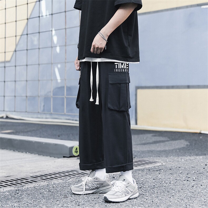 2024夏秋纯棉大口袋港风男美式宽松直筒休闲裤工装裤K5241P55，男装工装外套，星座225-5
