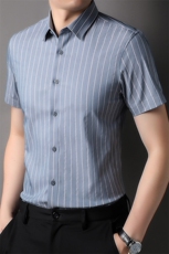 DX6005夏季新款男士短袖免烫易打理竹纤维衬衣百搭衬衫商务男装，男装T恤，电商B360