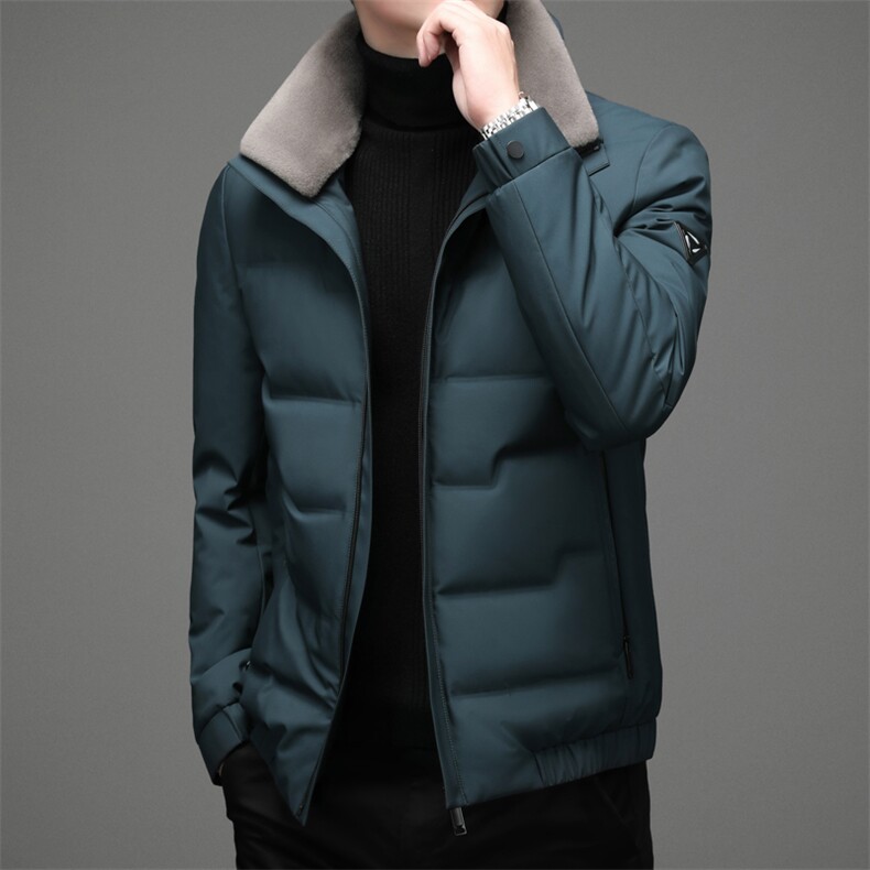 LD620钱塘2020-2秋冬新款中年男士时尚休闲翻毛领羽绒服外套P260,男装羽绒服,钱塘207-2
