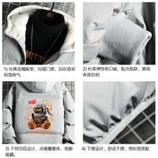 控128加绒面包服男大码羊羔毛衣男MY16281-P100，男装棉衣，电商A040A