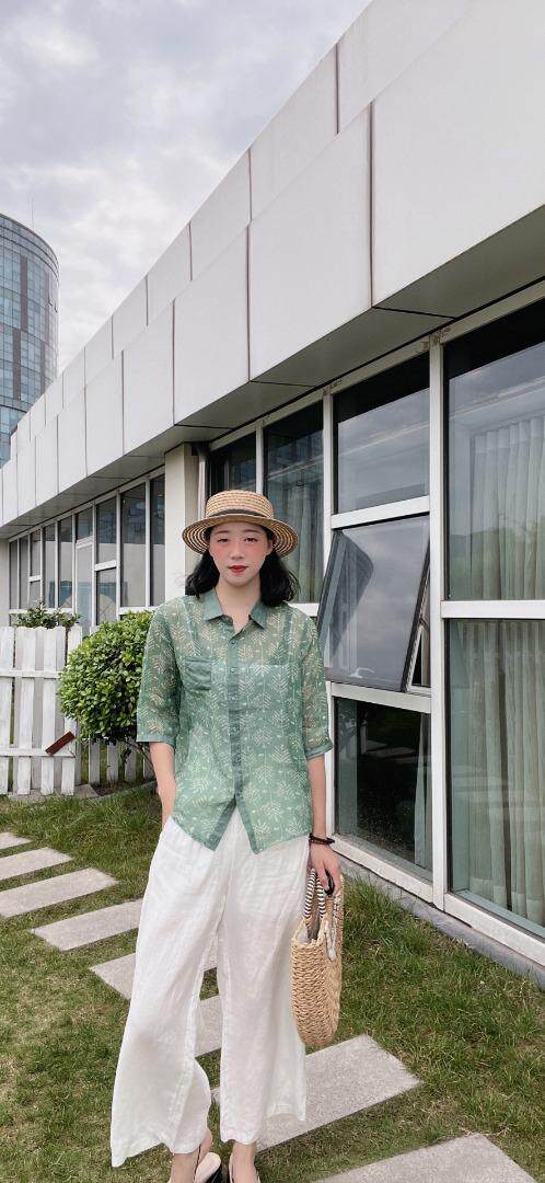 纯苎连衣裙小衫裤子裙子衬衣 时尚风 风淑女风休闲风，女装连衣裙，川哲