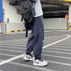 1灯芯绒春季新款港风休闲裤男卫裤宽松九分裤运动裤K7439P45控68，男装休闲裤，星座226-2