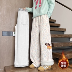 冬季新款侧边腊肠狗刺绣加绒针织休闲裤B315-K25908JR-特p52控98，男装卫衣，电商B315