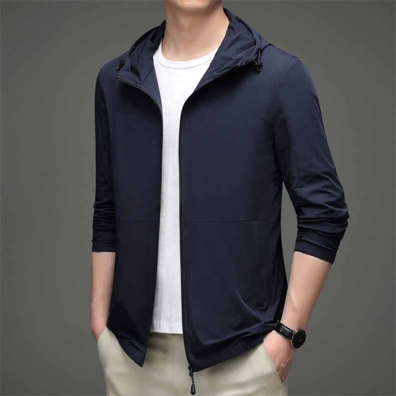 防晒衣男夏天男款夏季户外服防紫外线遮阳帽薄款长袖透气外套P148,男装夹克,钱塘6003A(原)4033A