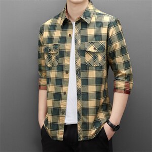 BAMJ-2513钱塘2020-2中青年男士帅气时尚休闲潮流长袖衬衫P70图片