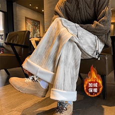 秋冬扎染加绒加厚大口袋工装裤灯芯绒休闲裤A583特P45控78，男装工装外套，电商A309