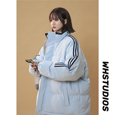 ！冬季条纹五防立领加绒加厚棉衣情侣撞色棉服外套MY7777-P68，男装棉衣，星座610B-1